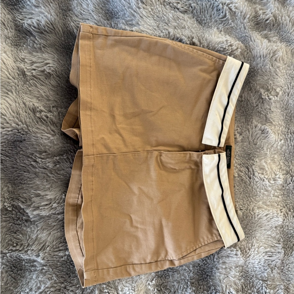 Wild Fable Tan Shorts with White and Black Accents